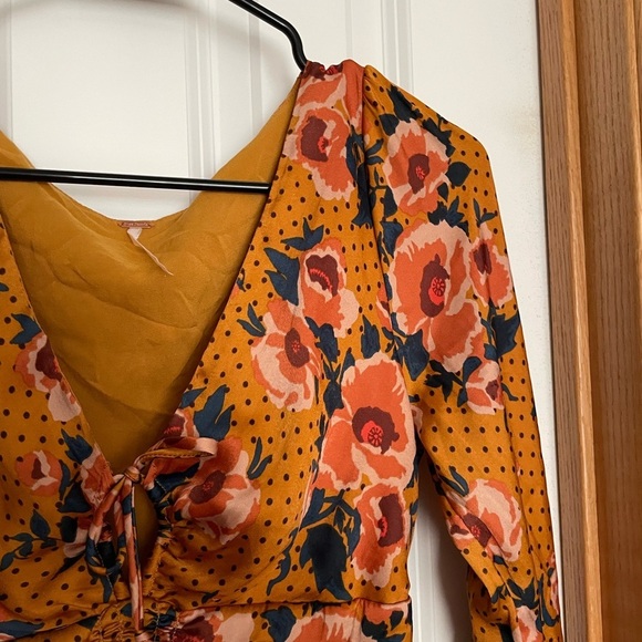Free People Morning Light Mini Dress in Yellow Size 6 - Picture 3 of 11